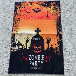 Halloween Zombie Party  Garden Flag  12x18” Double Sided